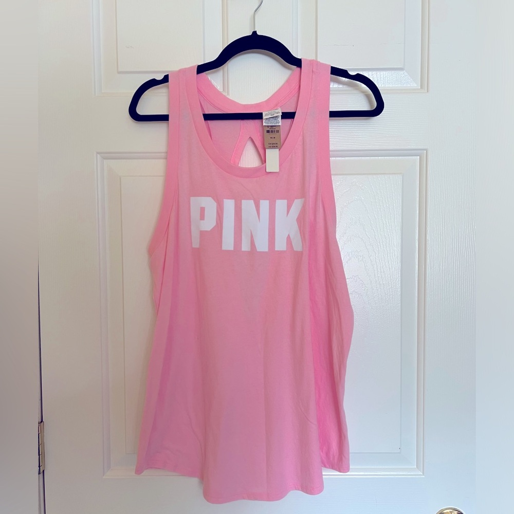 PINK Victoria’s Secret Open Back Sleeveless Shirt | Women’s M | NWT